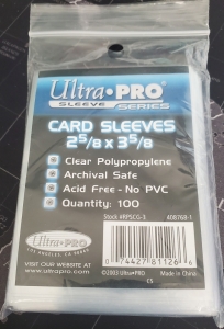 UltraPRO Card Sleeves 2-5/8 x 3-5/8 Clear 100 pk